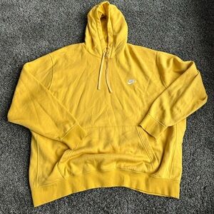 Nike Oversized Yellow Hoodie Sweatshirt